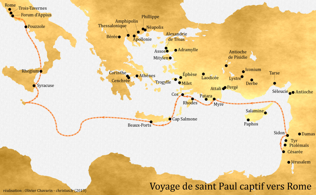 Voyage de St Paul captif vers Rome