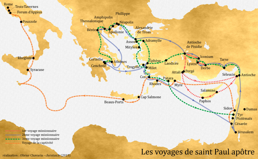 Les voyages de St Paul